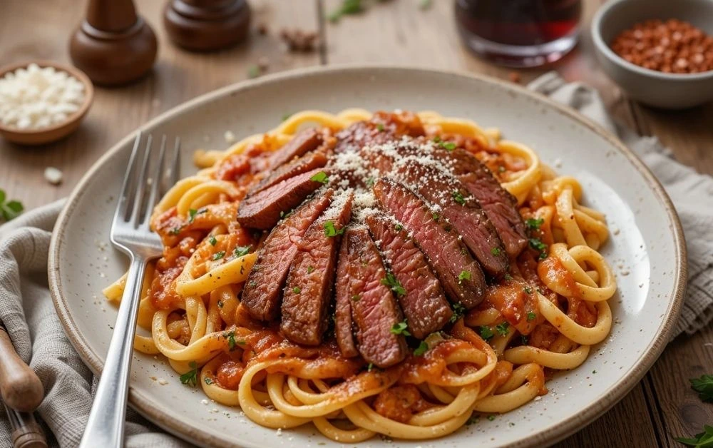 steak pasta