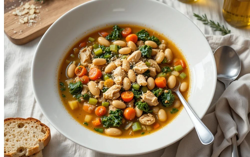 Tuscan Chicken Bean Soup