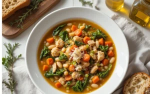 Tuscan Chicken Bean Soup