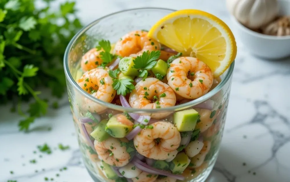 shrimp with avocado
