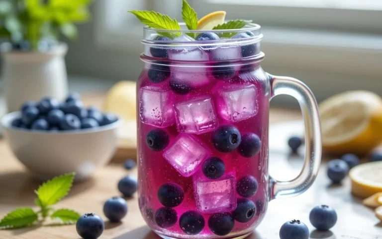 Iced Blueberry Green Tea