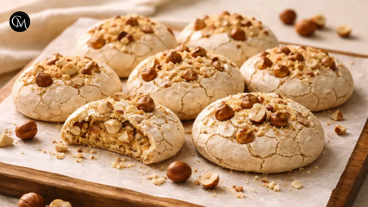 Hazelnut meringue bombs