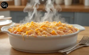 Crispy cheese pink sauce