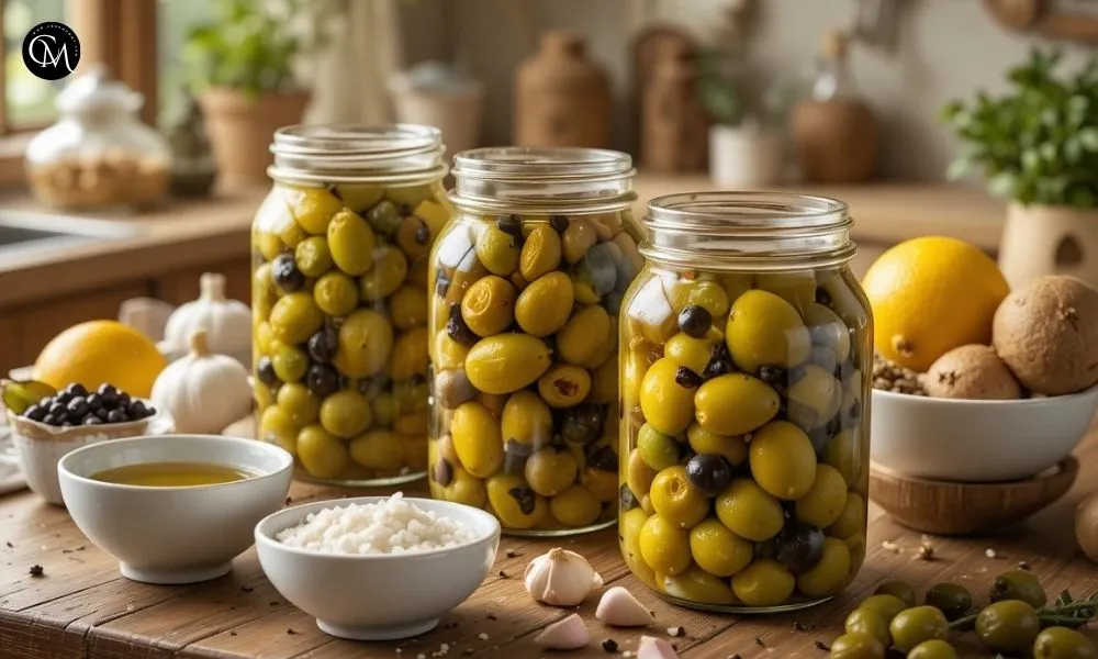 Marinades pickle olives at home