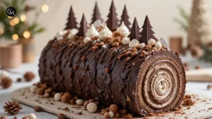 Chocolate yule log