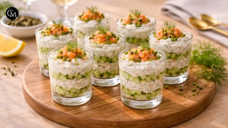 cucumber and salmon verrines