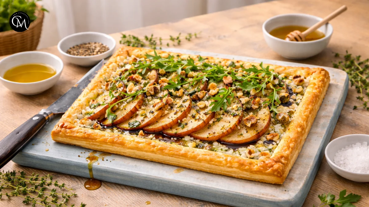 pear gorgonzola tart