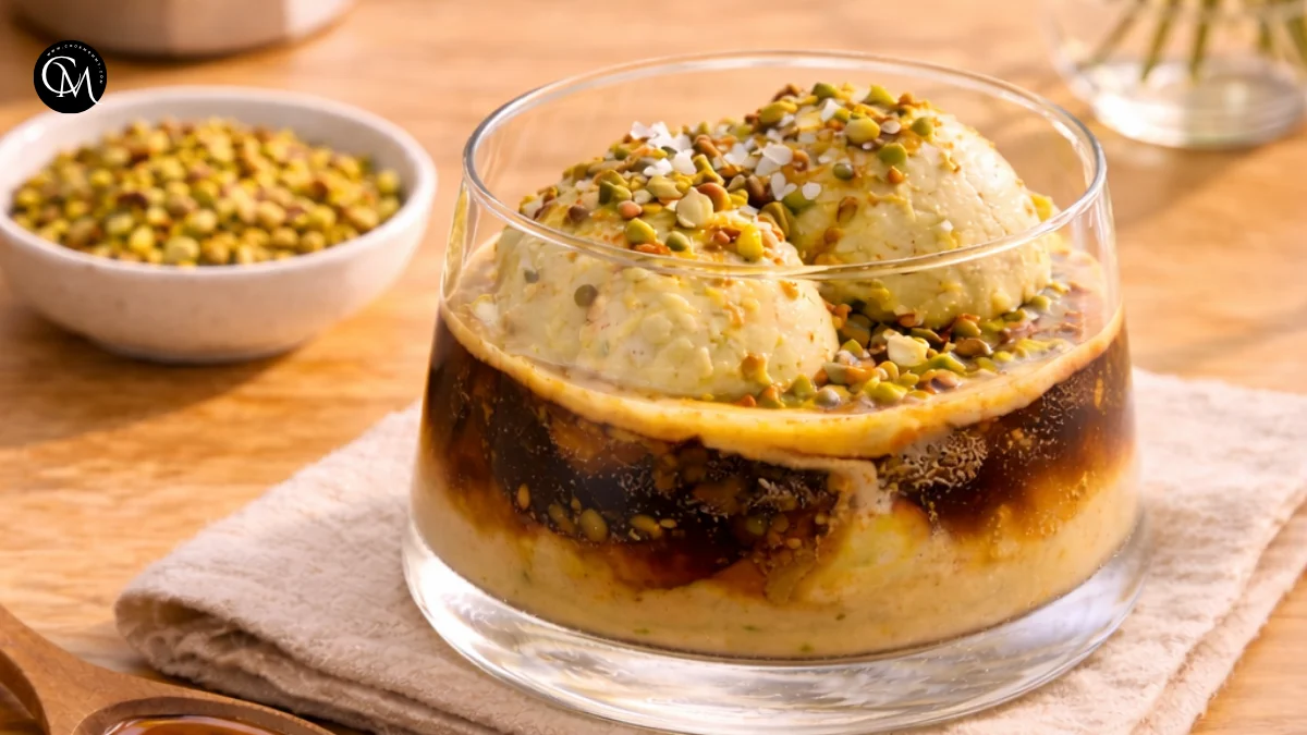 homemade affogato pistachio
