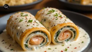 salmon spinach lasagna rolls