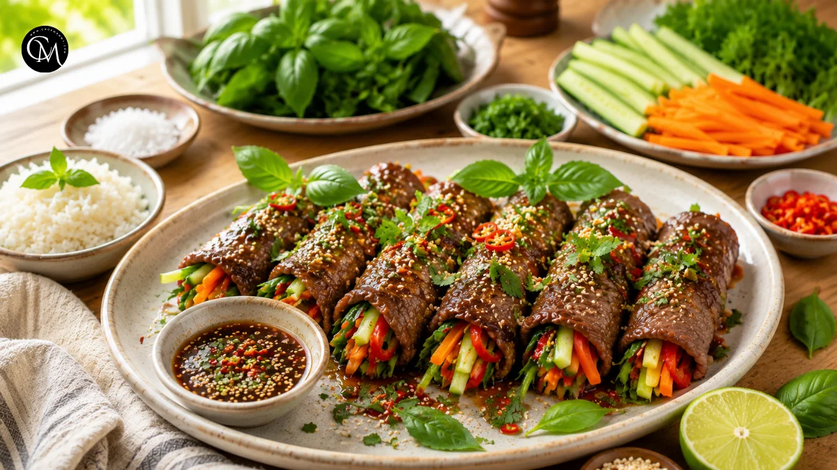 Basil Beef Rolls
