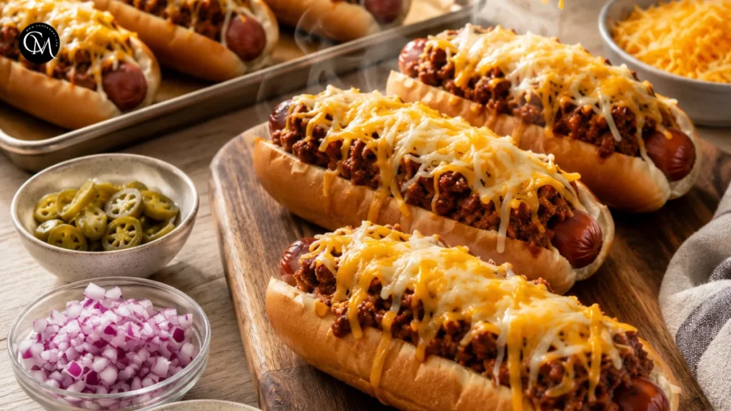 chili cheese hot dogs