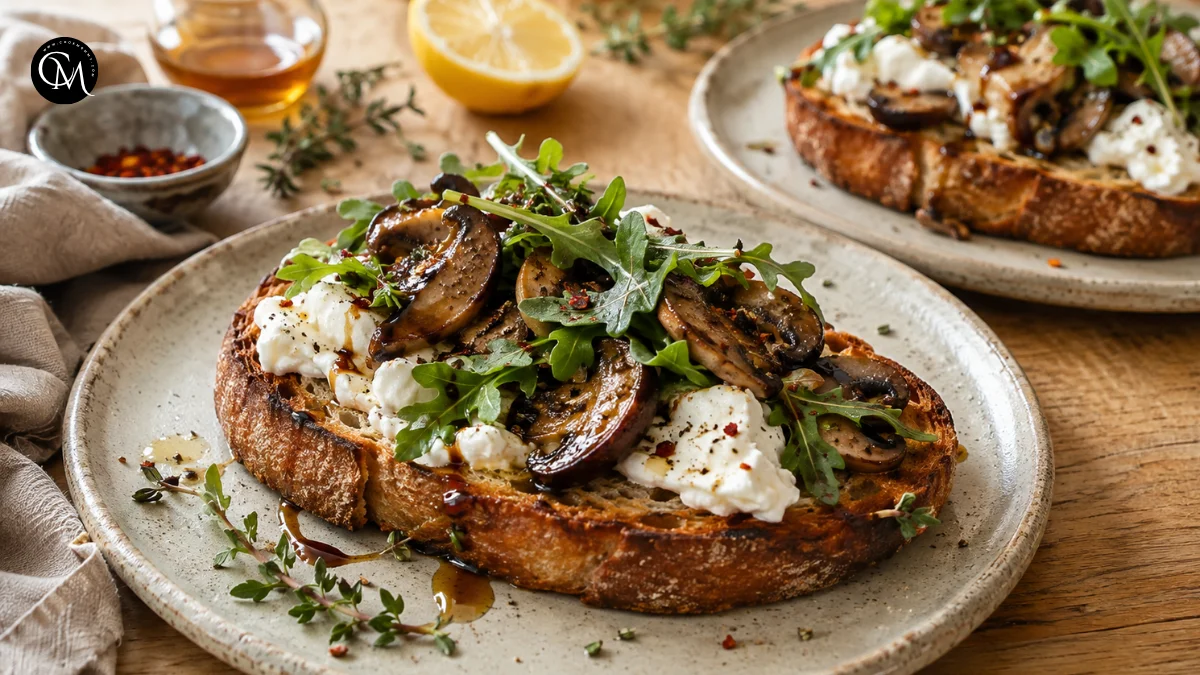 Mushroom Burrata Toast