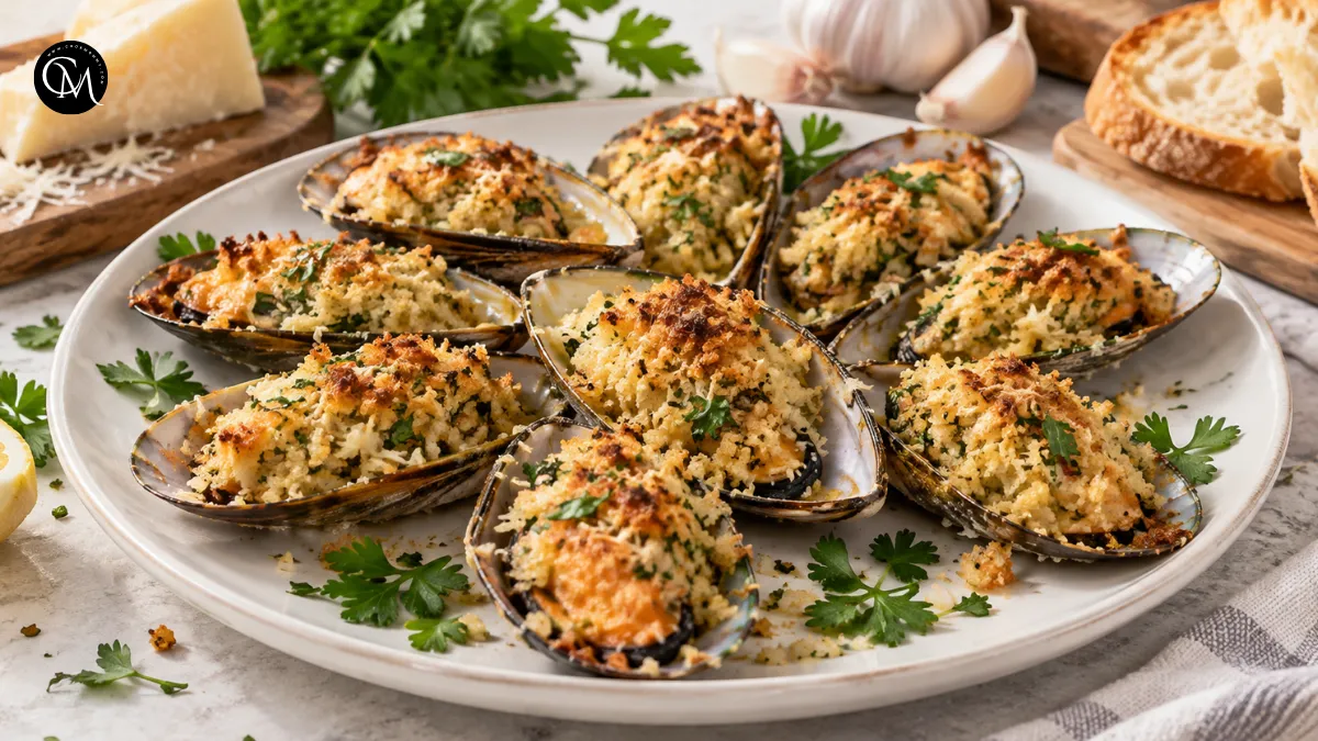 Parmesan Baked Mussels