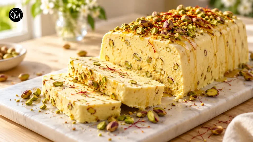 Saffron Pistachio Semifreddo