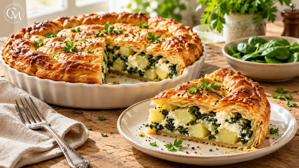 Potato Spinach pie