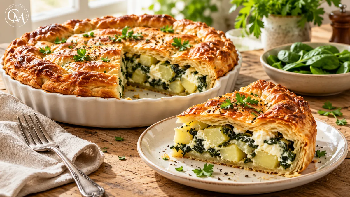 Potato Spinach pie